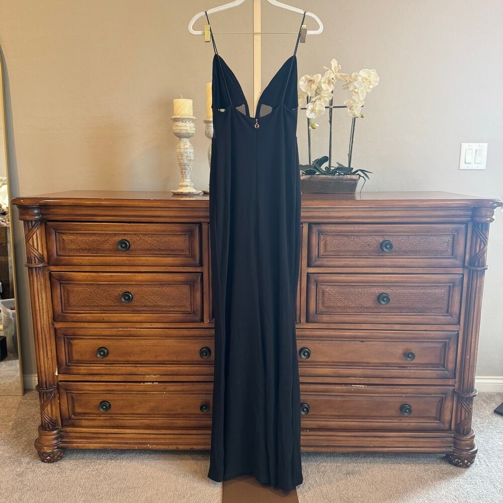 Nookie Sade Mesh Gown Black Size Medium $319 Retail - Picture 5 of 8